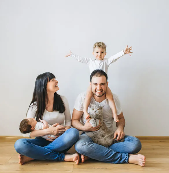 Family on Hardwood Flooring | Georgia Flooring